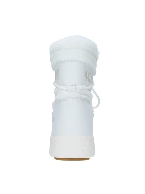 Stivaletti da neve modello LTRACK FAUX FUR MOON BOOT in ecopelliccia e nylon tecnico idrorepellente MOON BOOT | 245013BIANCO
